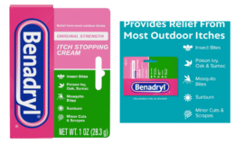 61% Off + Extra 25% Off Benadryl Original Strength Itch Stopping Anti-Itch Cream at Amazon