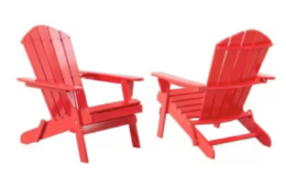 Hampton Bay Folding Wood Patio Adirondack Chair (2-Pack) $99 (Reg. $249)