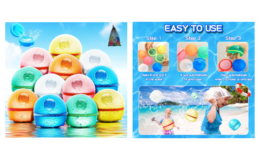 65% off HILIOP 12Pcs Reusable Water Balloons on Amazon