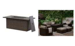 Better Homes & Gardens Harbor City 63" Steel Propane Fire Pit Dining Table $124 (Reg. $247) at Walmart!