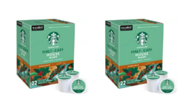 Hurry! $.18 a Cup STARBUCKS Half-Caff House Blend Coffee K Cups 22 Ct $3.99 (Reg. $20.99)