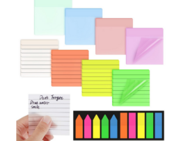 50% off Transparent Sticky Notes 9 Pack on Amazon | Highly Rated & Cheap