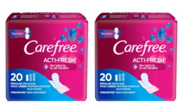 Carefree Acti-Fresh Panty Liners To Go, 20 Count as low as $0.49 at CVS!