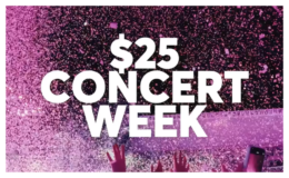 $25 Concert Tickets at Live Nation! Starts Today!
