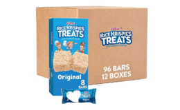 Stock Up with Extra 25% Off Coupon - Rice Krispies Treats Crispy Marshmallow Square (96 Bars) - Amazon