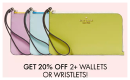 Kate Spade Outlet | Up to 72% off + Extra 20% off 2+ Wallets or Wristlets