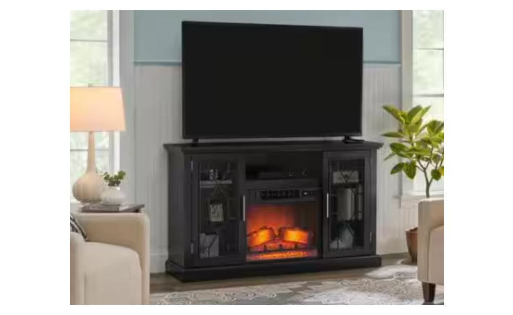Ryden 60 in. W Freestanding Media Mantel Infrared Electric Fireplace