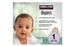 Costco Members: Kirkland Signature Diaper Size 1, 96-count | $0.10/Diaper