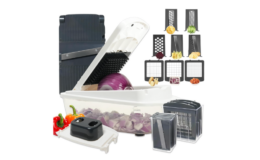 Great GIft for the Cook!  8-in-1 Vegetable Chopper with Container on Amazon | Under $10