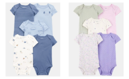 Up to 70% Off Carter's Clearance Sale | 5-Pack Short-Sleeve Cotton Bodysuits just $9 (Reg. $30)
