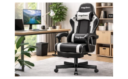 Get Comfy! Ergonomic Gaming Chair with Footstool, Headrest, and Lumbar Support | Under $70