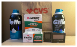 CVS Shopping Trip | Get $23 worth of Bactine, Maybelline & Gillette Foamy for FREE! Just Use Your Phone {Ibotta}