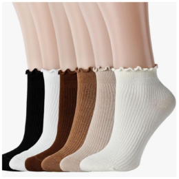 50% off 6 Pairs Ruffle Socks on Amazon | $6.XX
