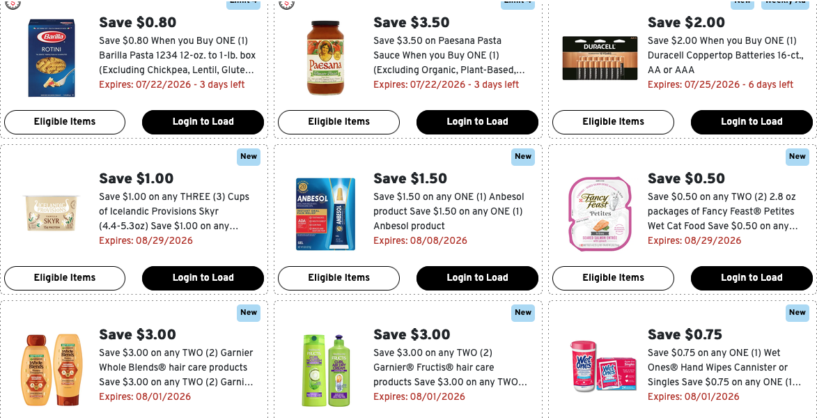 Over $400 in New ShopRite eCoupons -Save on Bounty, Tide & More