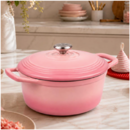 50% off Enameled Cast Iron Dutch Oven - 5.5QT Pot  {Amazon} | Under $30