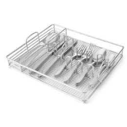 48% Off Pfaltzgraff Mirage Frost Everyday Flatware Service for 8 | Under $30