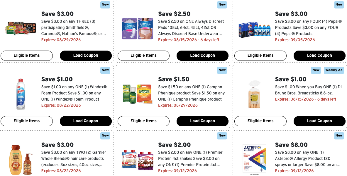 Over $400 in New ShopRite eCoupons -Save on Dove, Colgate & More