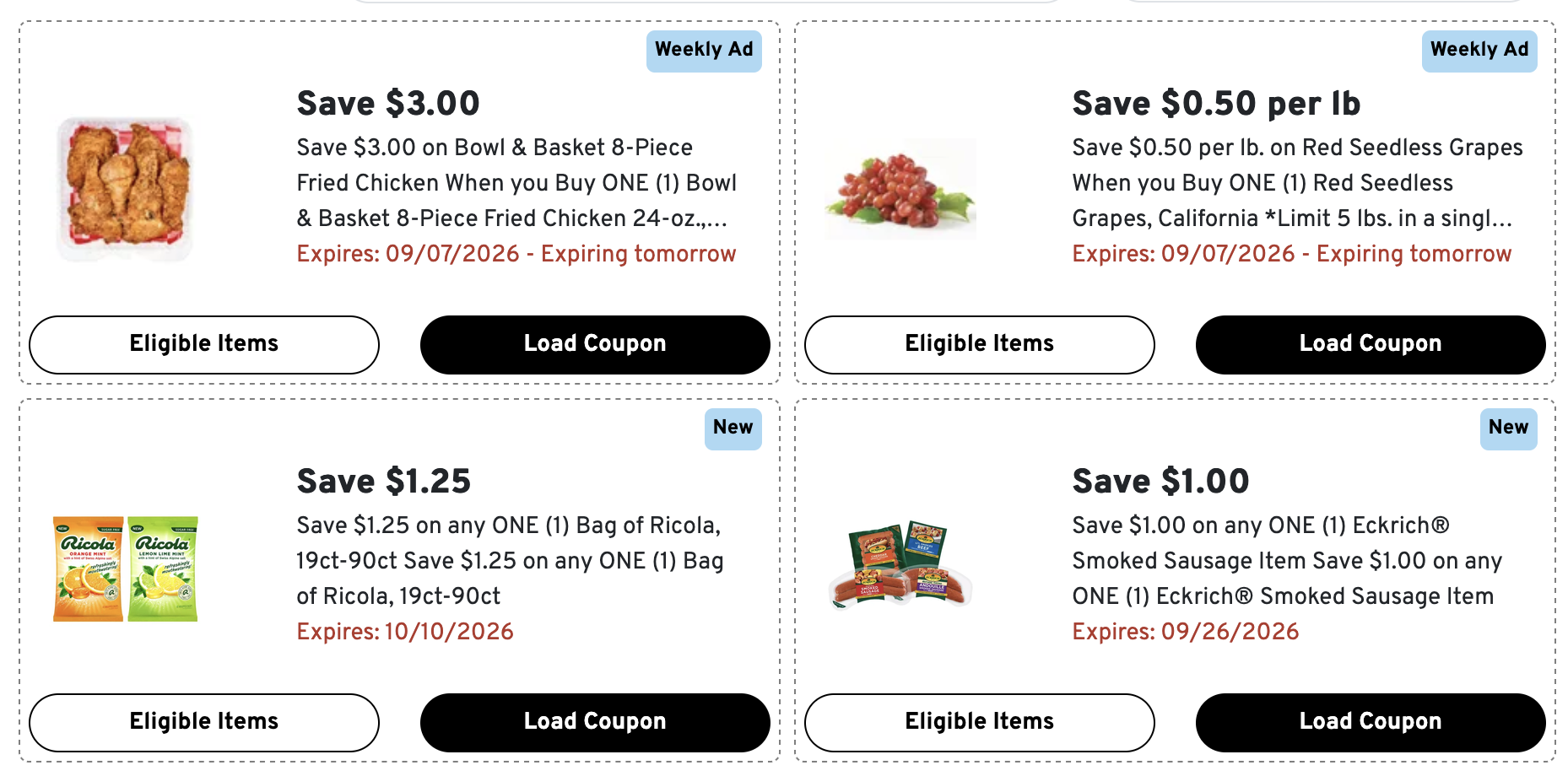 Over $400 in New ShopRite eCoupons -Save on Grapes, Oreo's & more