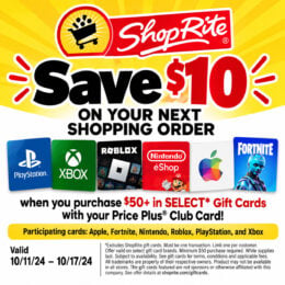 ShopRite Gift Card Deal  | Get $10 in Free Groceries