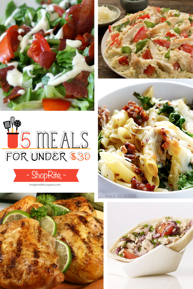 5 Meals for Under $30 at ShopRite – Week ending 6/6/15 | Living Rich ...