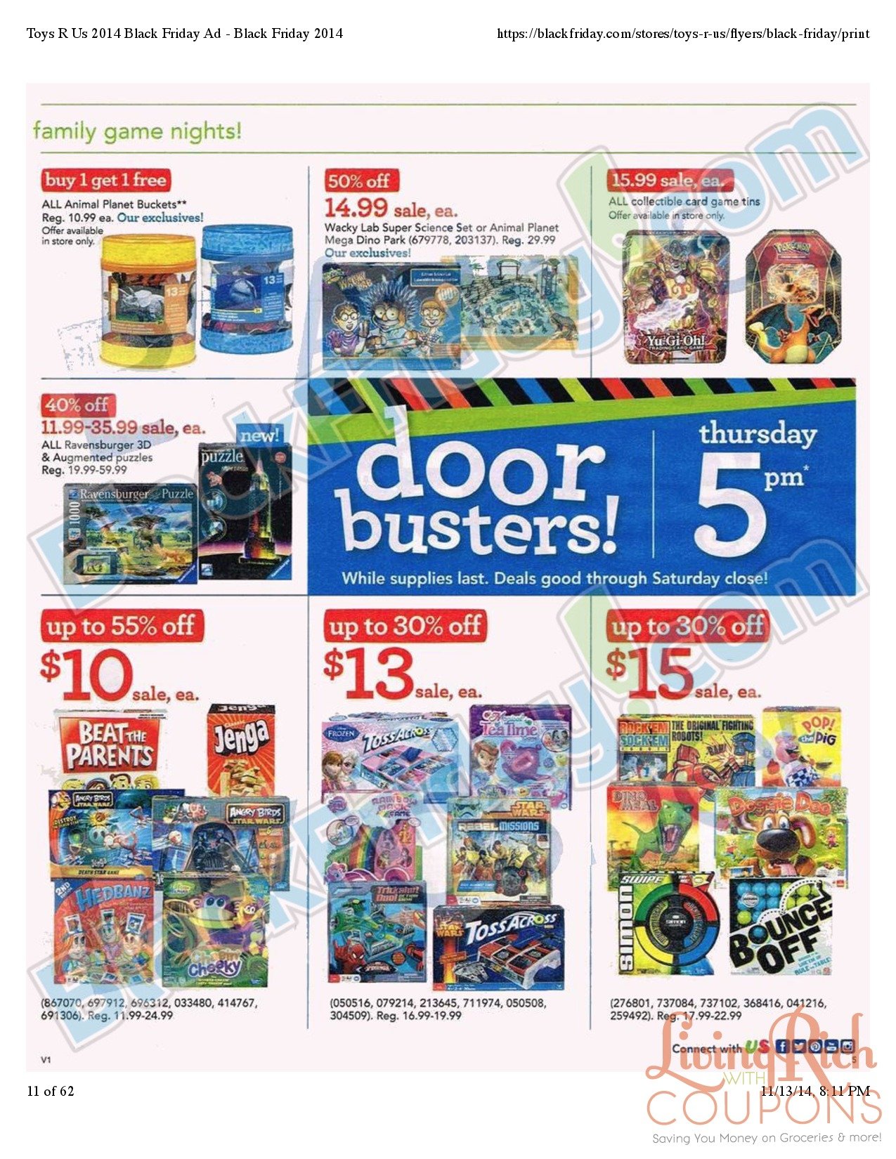 Toys R Us Black Friday Ad 2014, Black Friday Deals, Black Friday HoursLiving Rich With Coupons®