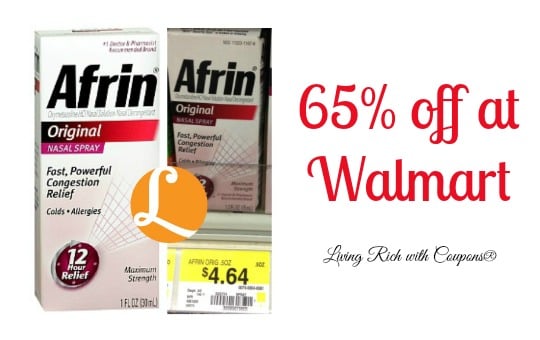 Afrin Nasal Spray – 65% off at Walmart! | Living Rich With Coupons®