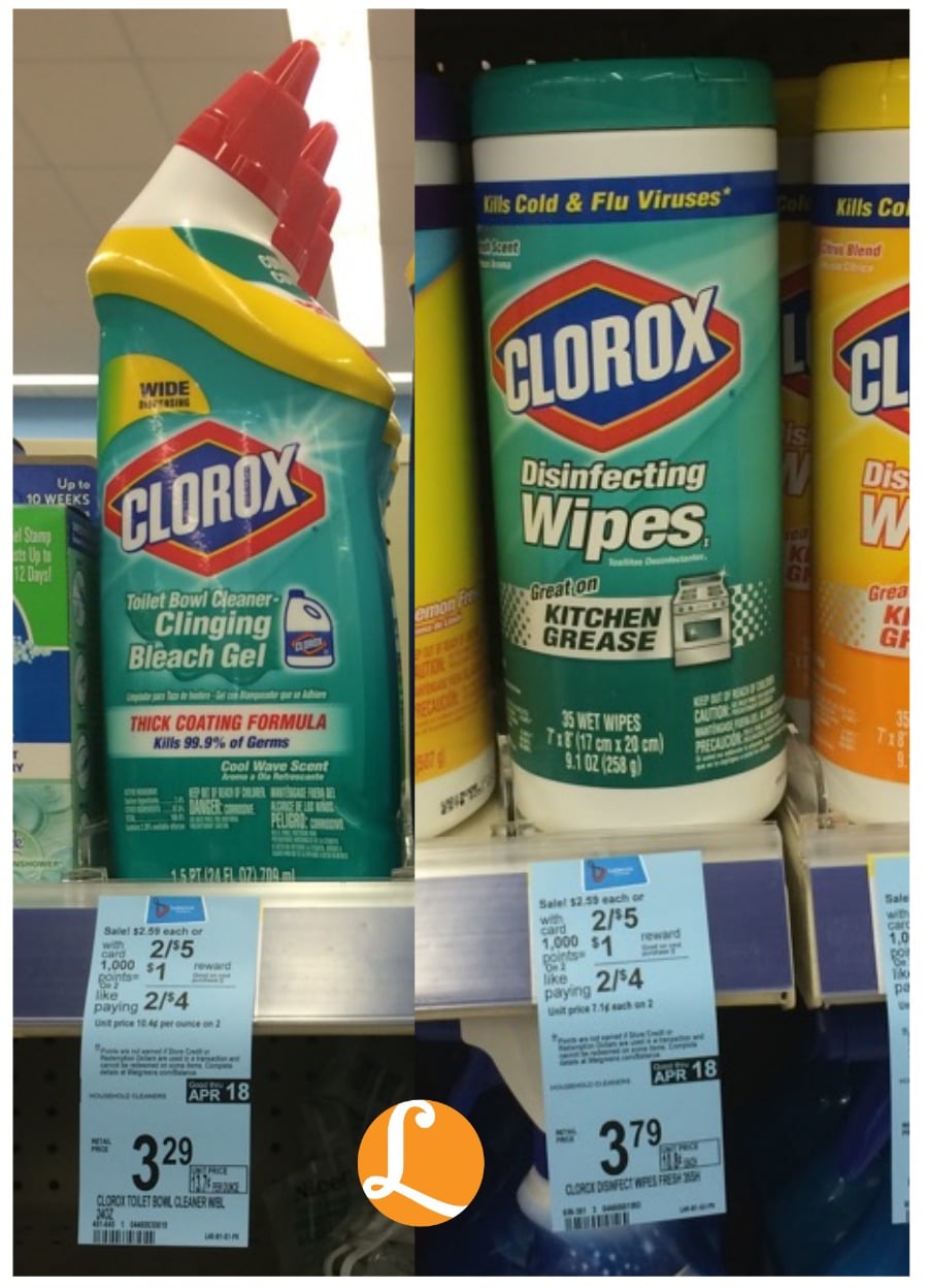 Clorox Disinfecting Wipes & Toilet Bowl Cleaners Just 1 at Walgreens