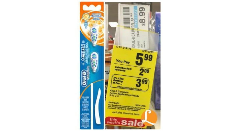 Oral-B Complete Action Brush Replacement Heads Only $0.99 at CVS ...