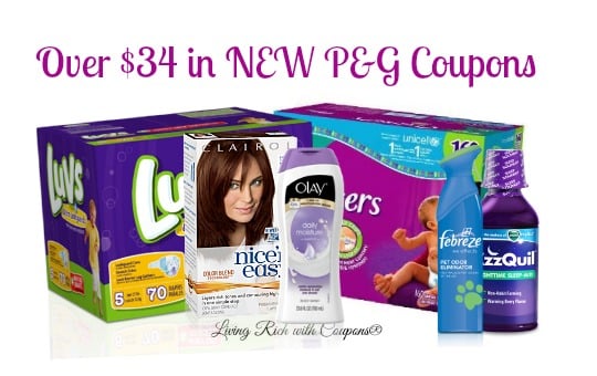 Over $34 in New Procter &amp; Gamble Coupons Available to Print! | Living ...
