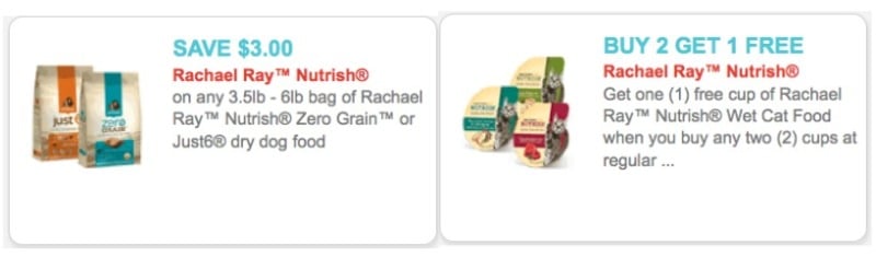 Two New Rachael Ray Nutrish Dog Food Coupons + Deals at Walmart, Target