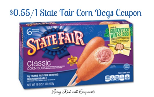 Hot Dog Coupon - $0.55 off package of State Fair Corn Dogs-Living Rich With Coupons®